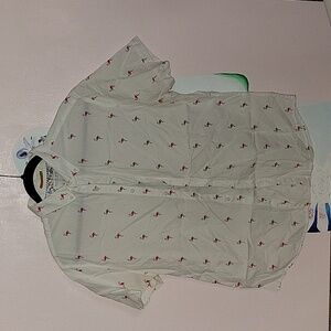 Mens Flamingos Buttondown short sleeve